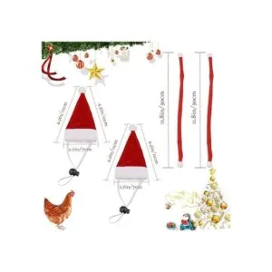 GABraden Paquete de 2 sombreros de pollo de Navidad y_2