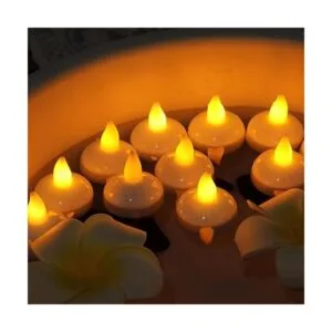 Paquete de 12 velas flotantes impermeables sin llama_6