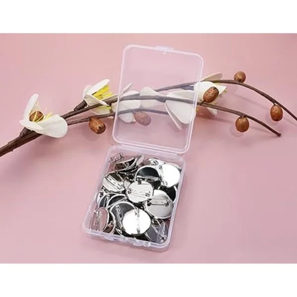 ONLYKXY 50pcs 30MM Broche Plata Cierres Pin Disco Base_5