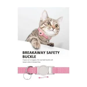 AirTag Collar de gato reflectante collar de gato con_4