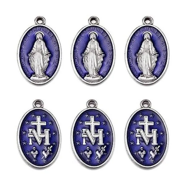 YionZian 10 dijes de medalla milagrosa de Jesús católico_1