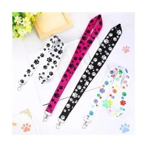 12 cordones con estampado de pata de perro llavero_5