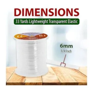 Mandala Crafts Elástico transparente ligero de 14 pulgada_4