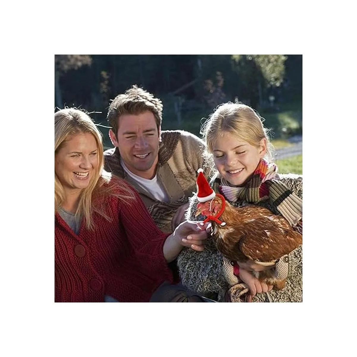 GABraden Paquete de 2 sombreros de pollo de Navidad y_7