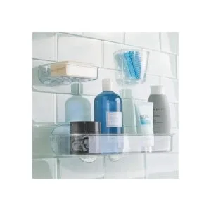 iDesign Vaso de plástico con ventosa soporte para brochas_6