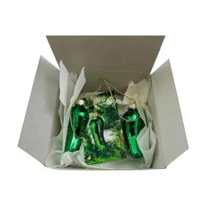 Set de decoración navideña con diseño de árbol de cristal_3