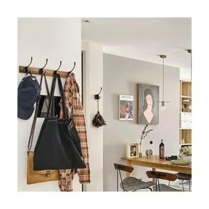 Paquete de 10 ganchos de pared negros para colgar ganchos_4