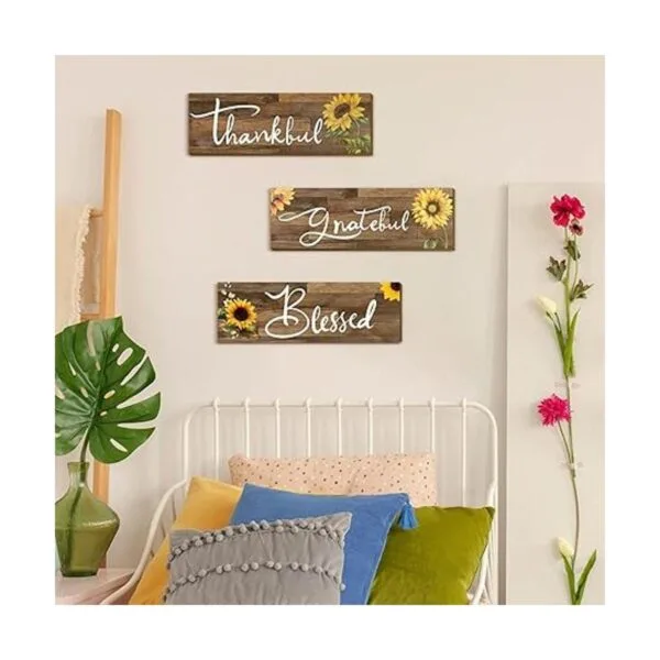3 piezas de regalo de girasol decoración de pared de_2