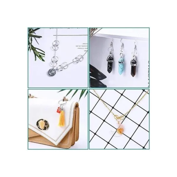 Caffox Anillos divididos para hacer joyas 700 piezas de_7