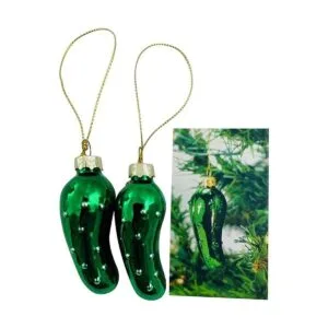 Set de decoración navideña con diseño de árbol de cristal_1