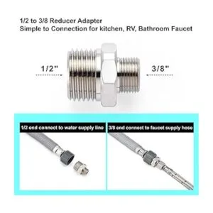 Adaptador de grifo reductor de 12 a 38 Accesorio de_4
