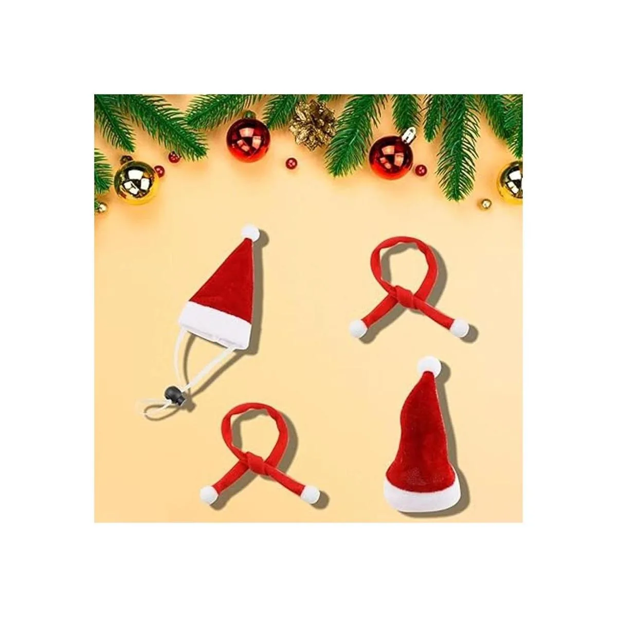 GABraden Paquete de 2 sombreros de pollo de Navidad y_5