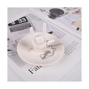 Piudee Soporte para anillos de mano soporte para joyas de_7