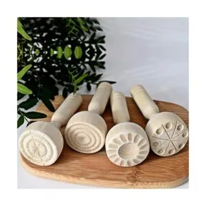 OwnMy Juego de sellos de arcilla de madera sellos de_6