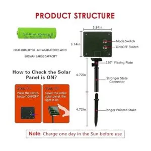 Guirnalda de luces solares blancas de Navidad para_6