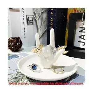 Piudee Soporte para anillos de mano soporte para joyas de_2