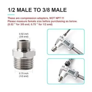 Adaptador de grifo reductor de 12 a 38 Accesorio de_2