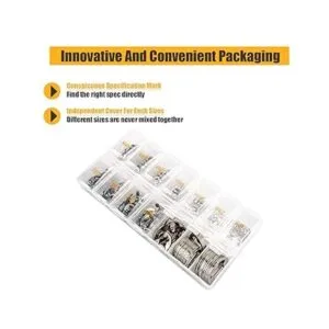 Kit surtido de clips en E de acero inoxidable 304 juego_4