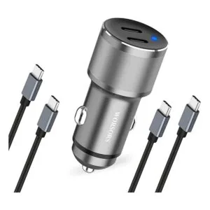 Cargador dual USB C para automóvil 60 W PD 30 W 30 W_1