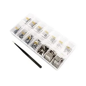 Kit surtido de clips en E de acero inoxidable 304 juego_1