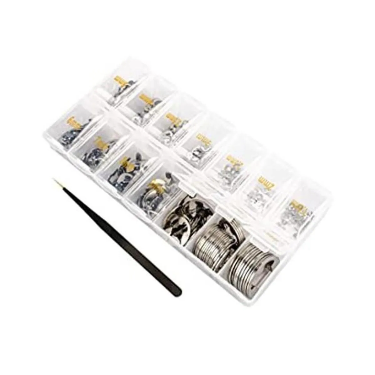 Kit surtido de clips en E de acero inoxidable 304 juego_1