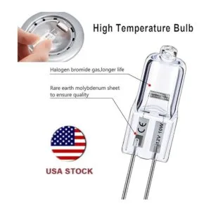 Bombilla G4 paquete de 10 bombillas halógenas G4 de 12 V_4