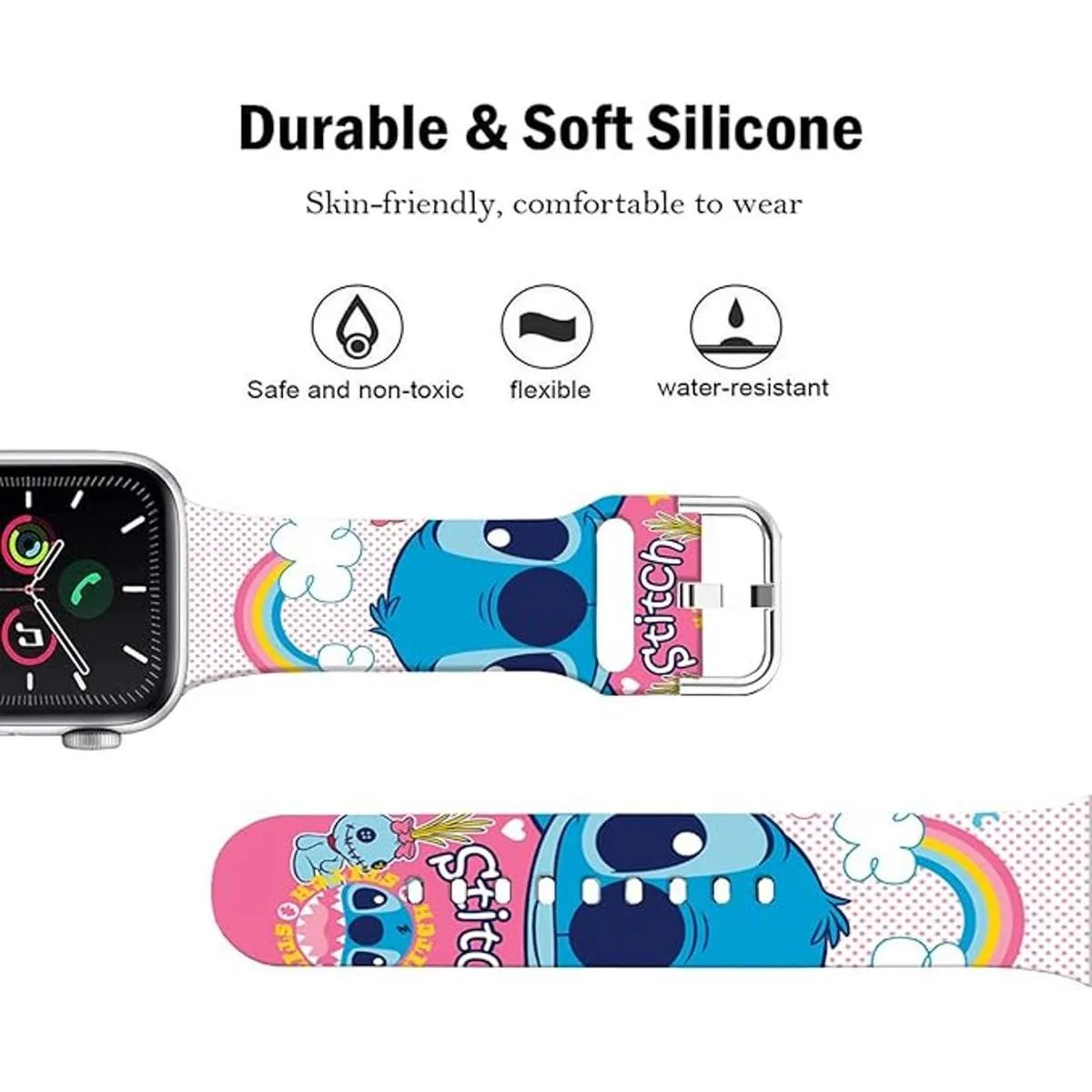 Sjiangqiao Compatible con correas de Apple Watch Stitch de_3