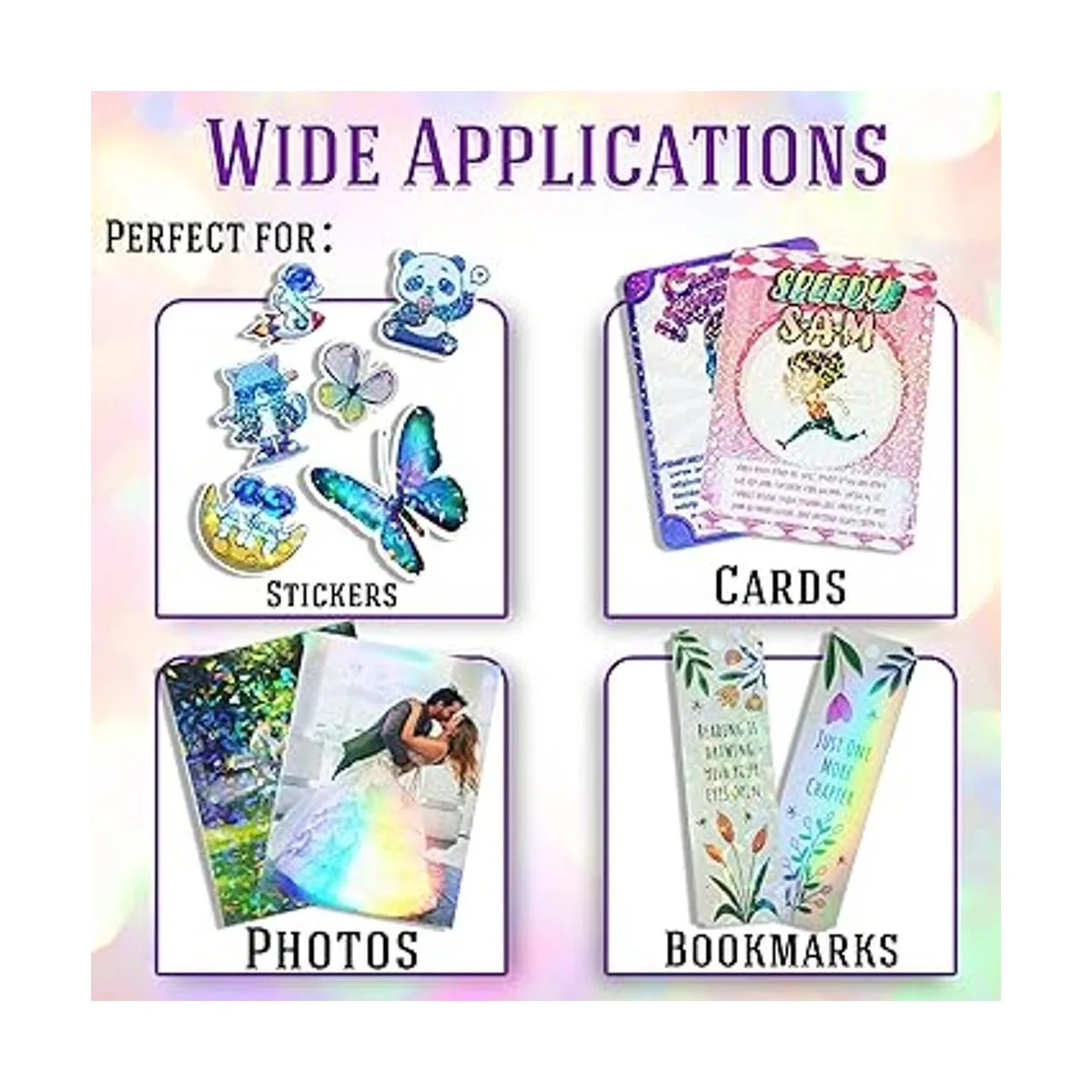 Koala Hojas laminadas holográficas A4 papel adhesivo_5