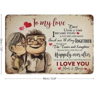 VIOFLOW Letrero de metal vintage con texto en inglés Carl_2