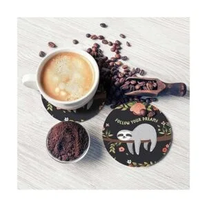 Pznen Juego de 2 posavasos rústicos para bebidas 2_5