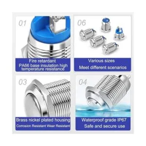 Gebildet 2 terminales de tornillo de acero inoxidable con_4