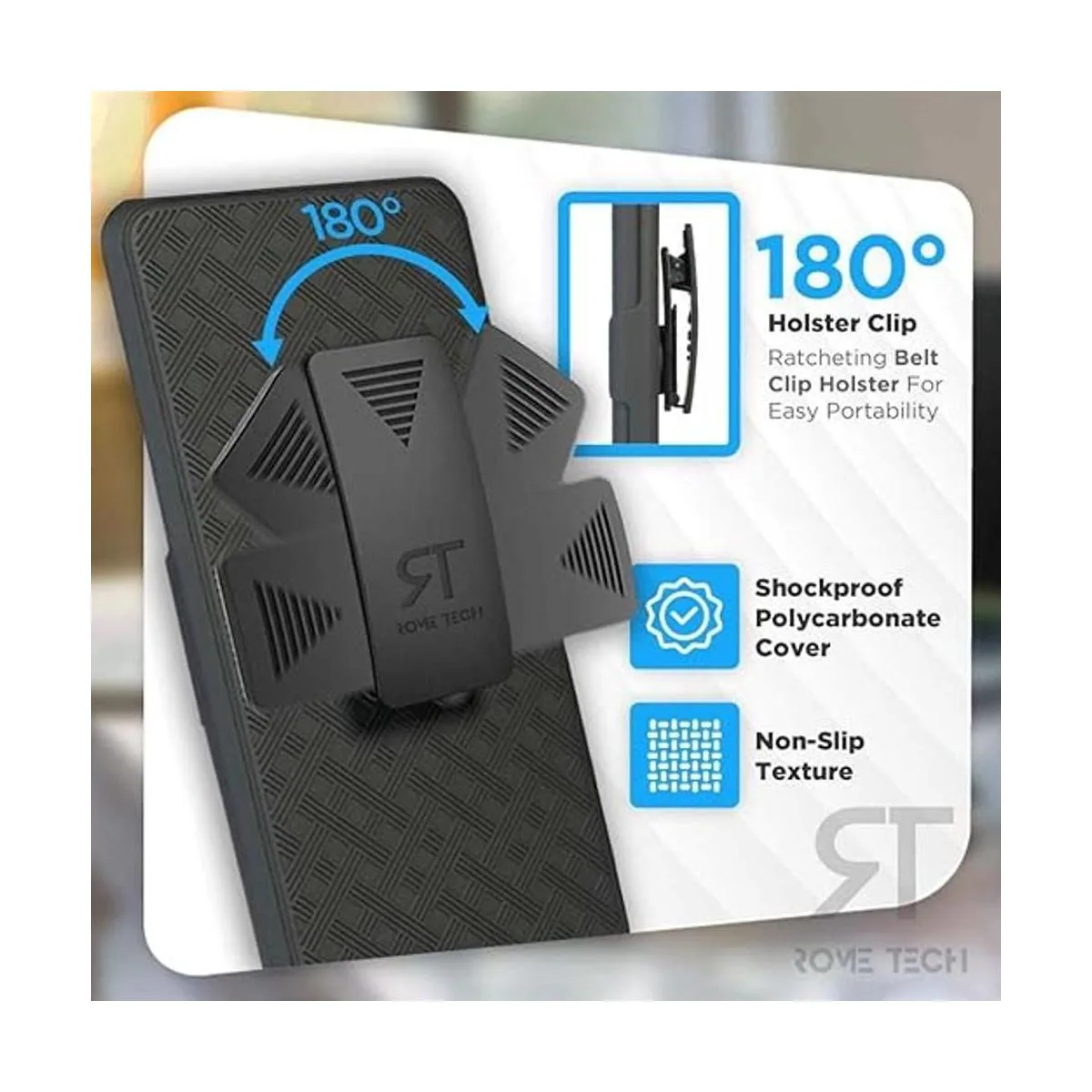 Rome Tech Funda de teléfono con clip de cinturón para_3