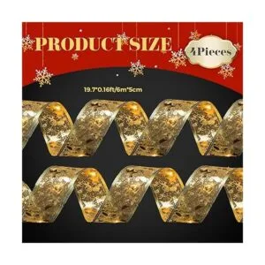 4 luces de cinta de Navidad de 78.7 pies 240 luces LED_2