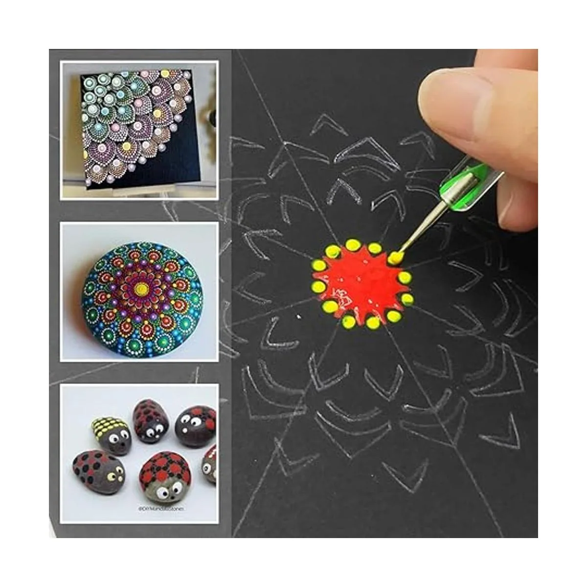 30 piezas Mandala Dotting Kit Mandala Dotting Herramientas_4