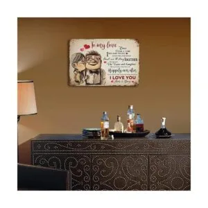 VIOFLOW Letrero de metal vintage con texto en inglés Carl_6