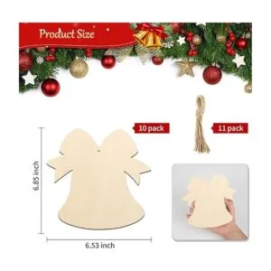 Adornos de Navidad de madera de 7 pulgadas para pintar 10_7