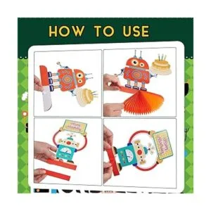 Suministros de fiesta de cumpleaños para robot 8 piezas_3