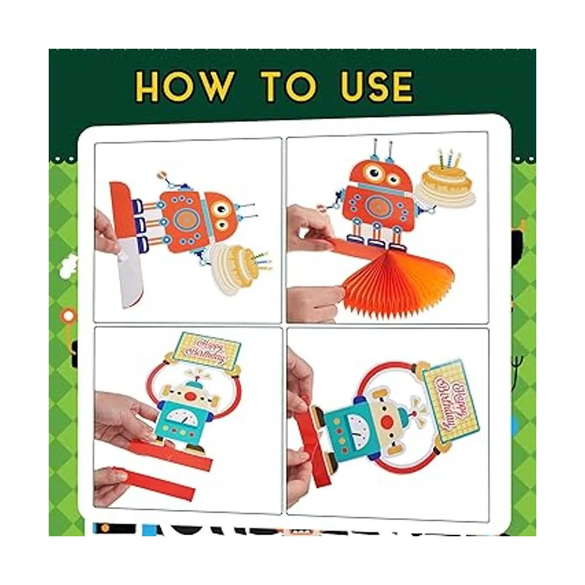 Suministros de fiesta de cumpleaños para robot 8 piezas_3