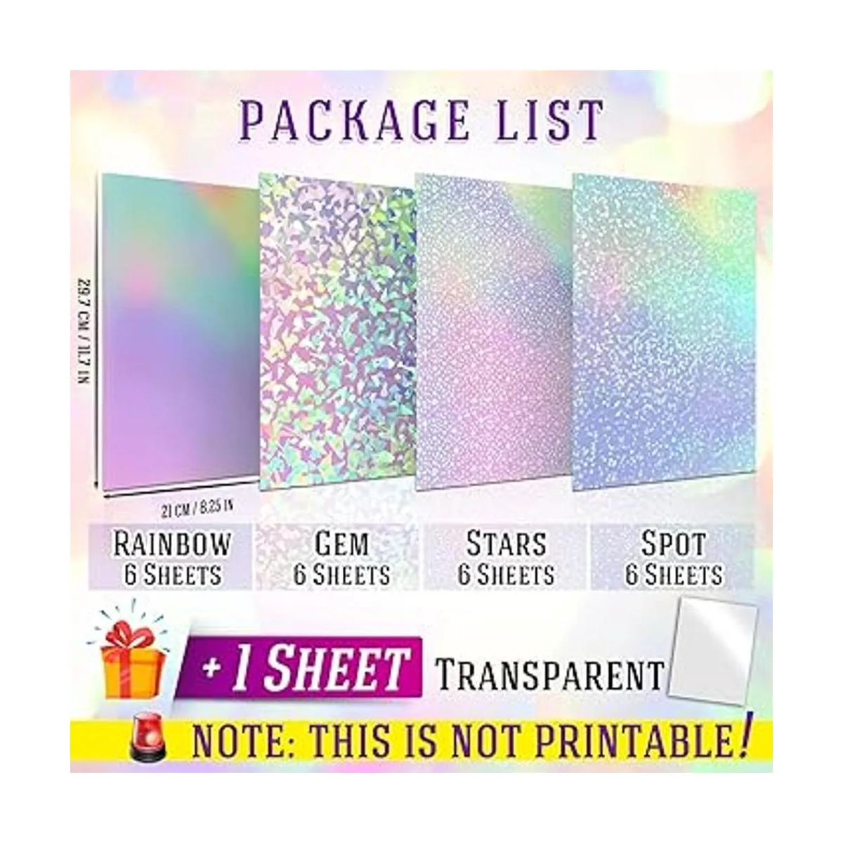 Koala Hojas laminadas holográficas A4 papel adhesivo_2