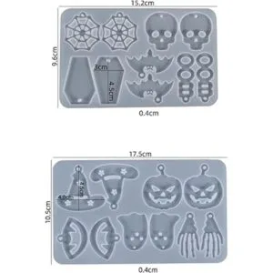 Mulukaya 2 piezas colgantes de aretes de Halloween de_3