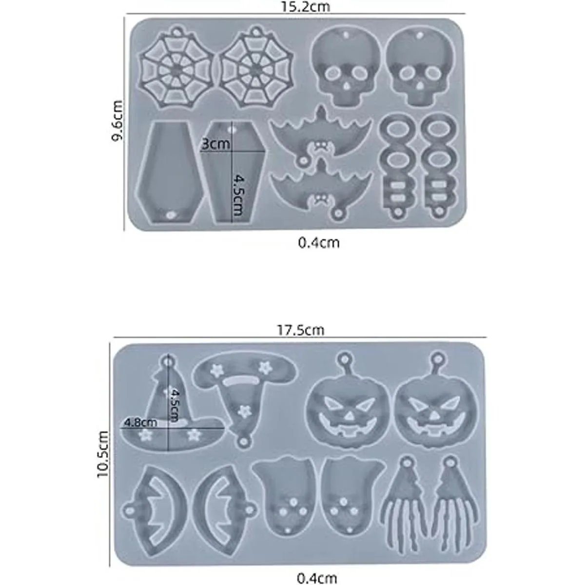 Mulukaya 2 piezas colgantes de aretes de Halloween de_3