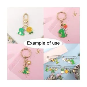 Julie Wang 32 piezas de dije de dinosaurio esmaltado mixto_5