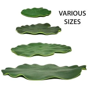 Decoración de hojas de loto de espuma flotante artificial_3