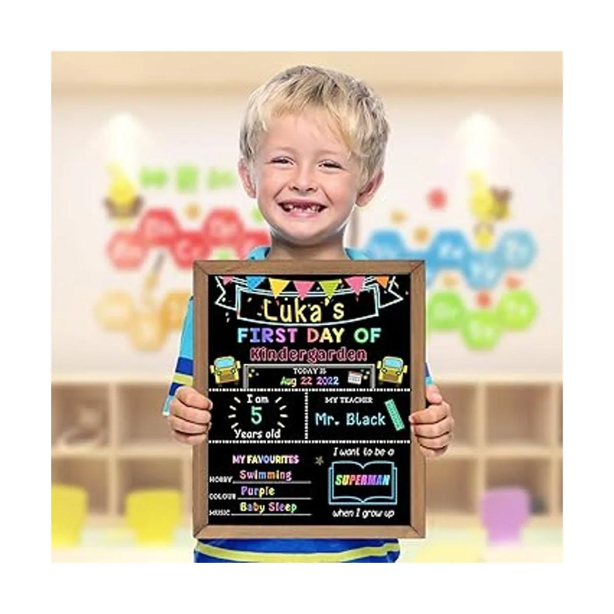Pizarra de primer y último día de escuela 10 x 12_2