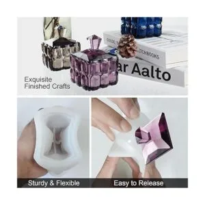 Voaesdk Caja de almacenamiento de resina con tapa molde_3