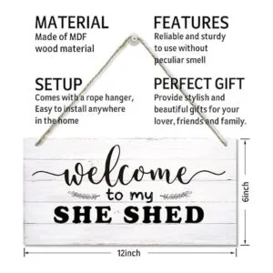 Letrero rústico con decoración de cobertizo placa de_3