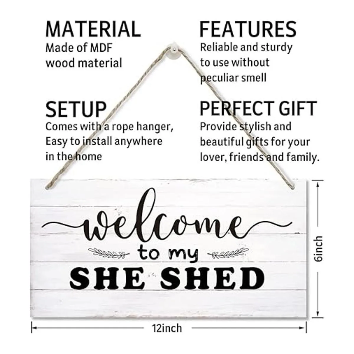 Letrero rústico con decoración de cobertizo placa de_3