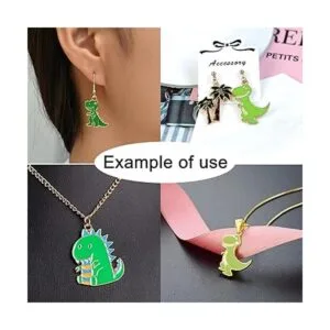 Julie Wang 32 piezas de dije de dinosaurio esmaltado mixto_4