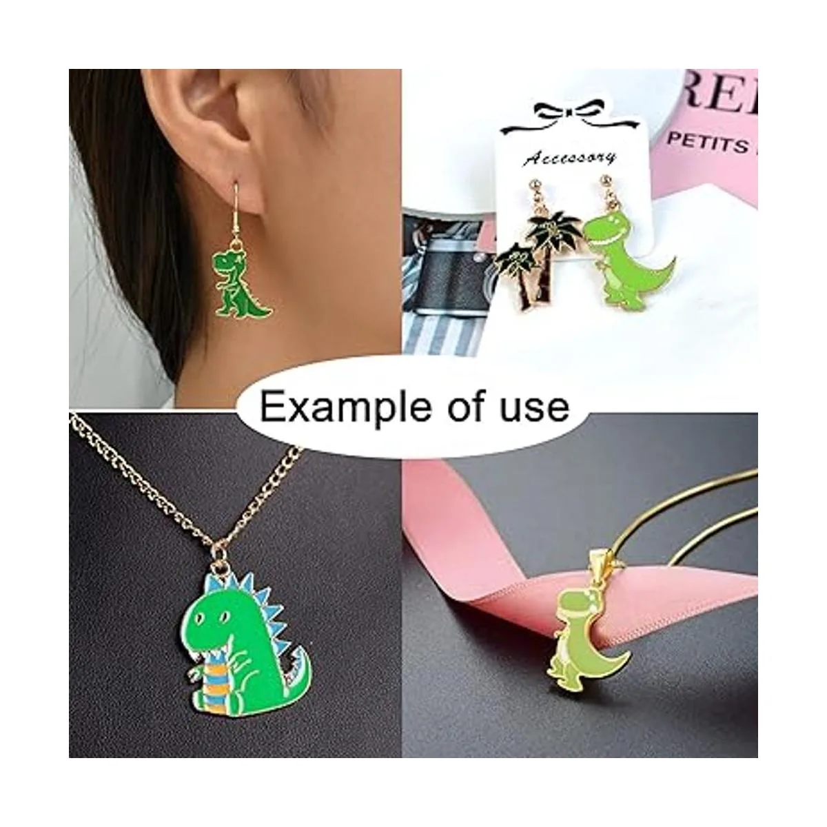 Julie Wang 32 piezas de dije de dinosaurio esmaltado mixto_4