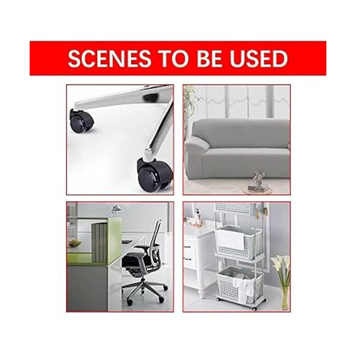 Rueda silenciosa negra de 2 pulgadas ruedas de repuesto_6